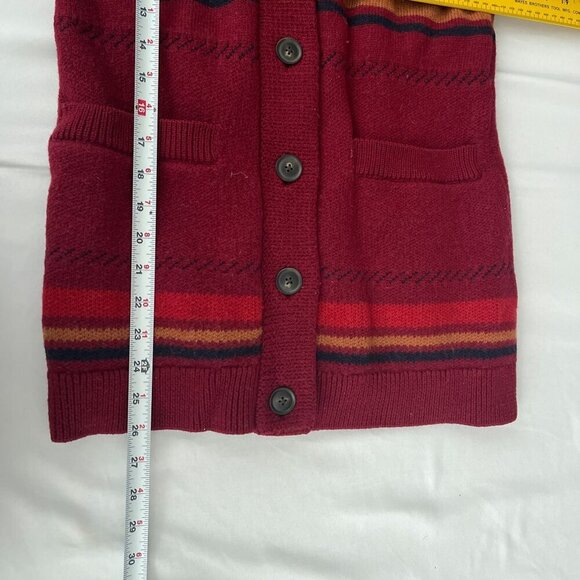 Pendleton Starburst Stripe Merino Wool Button Front Cardigan Sweater Womens S - Picture 12 of 14